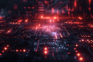 Futuristic abstract background in dark tones. Trending for tech-related presentations and digital art. Output: High-resolution for detailed visuals