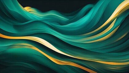 Abstract waves in a blend of teal, radiating warmth and vibrant energy against a dark backdrop.