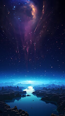 Obraz na płótnie Canvas glowing earth at night