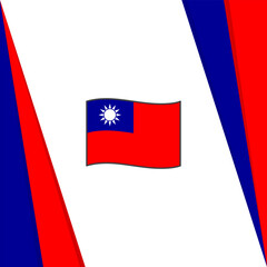 Taiwan Flag Abstract Background Design Template. Taiwan Independence Day Banner Social Media Post. Taiwan Flag