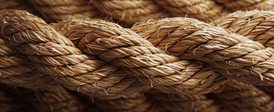 Close up of braided rope texture background 