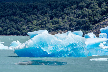 Iceberg floating at Lago Argentina in Patagonia - 774518935