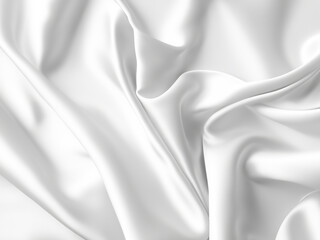 Fototapeta premium 純白のサテンの生地、背景素材