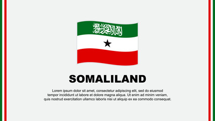 Somaliland Flag Abstract Background Design Template. Somaliland Independence Day Banner Social Media Vector Illustration. Somaliland Cartoon - obrazy, fototapety, plakaty