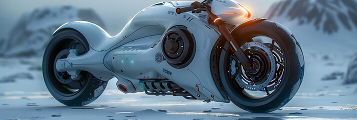 car in snow,
Futuristic Motorbike Design