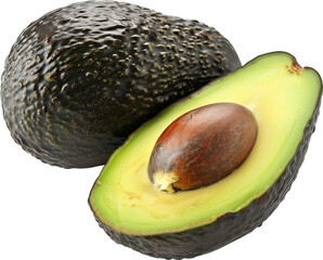 Whole avocado and a half avocado 