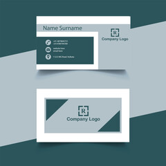 Creative and modern business card design. Corporate and professional business card template design, Business card design template. Double side horizontal business card template.