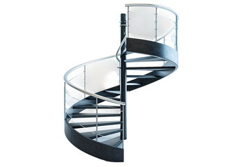 spiral staircase on a transparent background