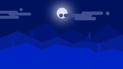 moon in the night background for desktop wallpaper and banner