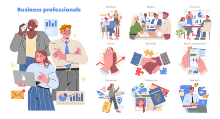 Business Professionals set Vector illustration