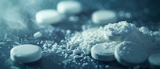 Carfentanil is a potent synthetic opioid with high risk of overdose and death. Concept Opioid Crisis, Drug Abuse, Synthetic Drugs, Overdose Prevention, Psychoactive Substances - obrazy, fototapety, plakaty