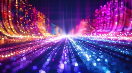 A dazzling display of colors and lights symbolizing   AI generated illustration