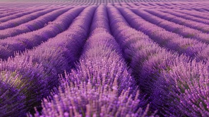 A field of lavender swaying in the wind  AI generated illustration