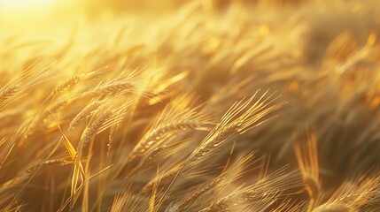 A field of wheat swaying in the wind AI generated illustration
