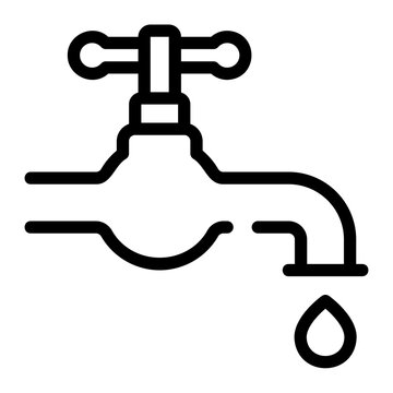 recommend clip art: water tap line icon