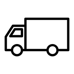 Lorry icon in outline style