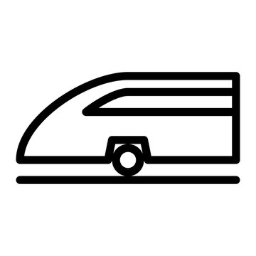 recommend clip art: Fast train icon in outline style