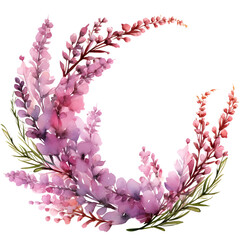 Naklejka premium Liatris border. Watercolor botanical banner for the design of invitations, cards, congratulations, announcements, sales, stationery.