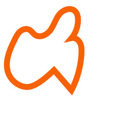 Orange abstract outline vectors