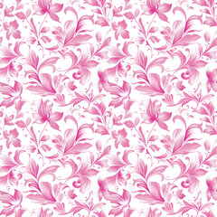 Floral pink color, Beautiful form natural, seamless pattern.