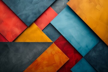 A colorful collage of squares and rectangles with a blue square in the middle
