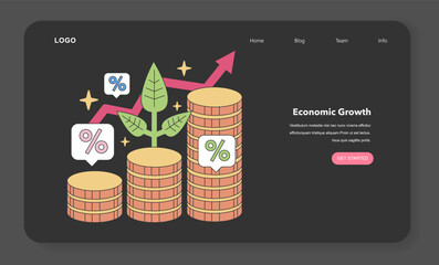 Economic Growth concept. Flat vector illustration. - 774542780