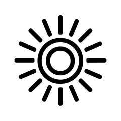 simple Sun icon , vector silhouette, PNG, white background 4