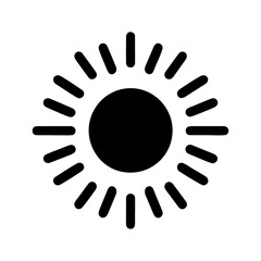 simple Sun icon , vector silhouette, PNG, white background 8