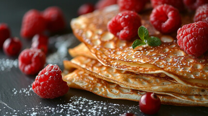 typical French food Crepes white background