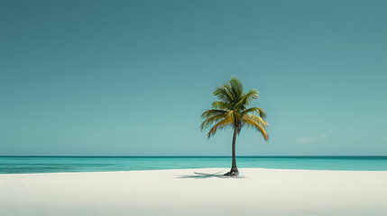 Fototapeta na wymiar Turquoise Tranquility: Deserted Shore