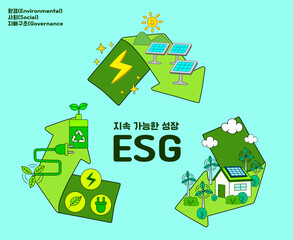 ESG 기업의 환경 보호 포스터 A