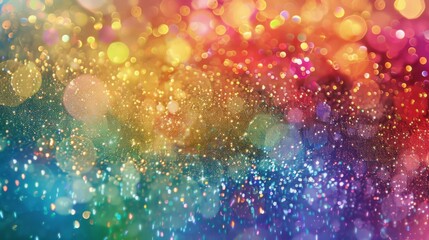 A rainbow of colors explodes in a dazzling show of shimmer and sparkle.