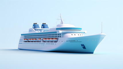 Cruise Ship Icon Travel 3d