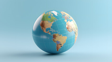 Globe Icon Travel 3d