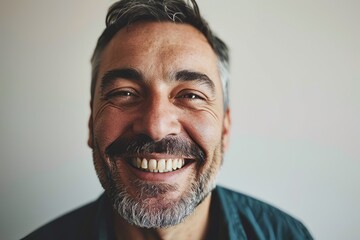 Portrait of a happy middle-aged man smiling at the camera - Powered by Adobe