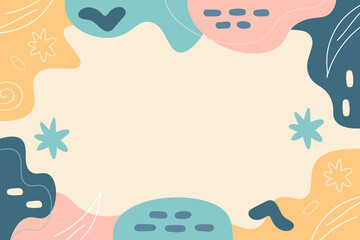 Hand drawn flat abstract doodle vector element background template