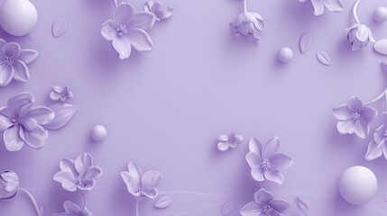 Graceful Lilac Hue, Chic and Simple Floral Background