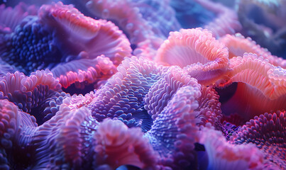 Fototapeta premium The Detailed Beauty of a Coral Reef, Generative AI