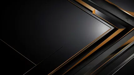 Foto op Plexiglas Modern dark gold overlapping dimension line bar design, technological background © AITTHIPHONG