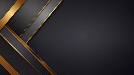 Foto op Plexiglas Modern dark gold overlapping dimension line bar design, technological background © AITTHIPHONG