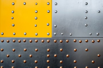Close-up yellow metallic object, abstract texture background