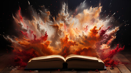 burning book on fire