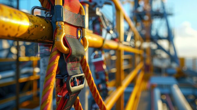Safety harness, Construction equipment conception, Images for advertisements and banners