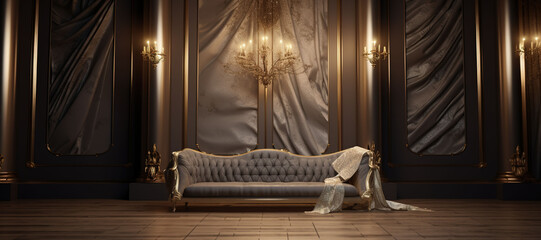 luxury room, lounge 14 - obrazy, fototapety, plakaty