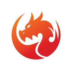 dragon logo with modern gradient colors