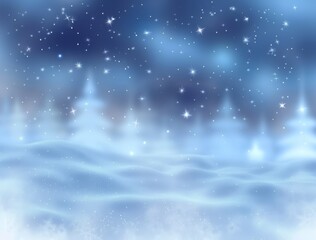 Blue and White Background With White Stars