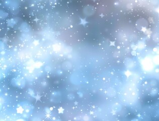 Blue and White Background With White Stars