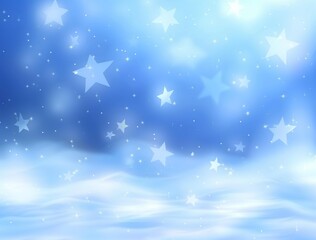 Fototapeta na wymiar Blue and White Background With White Stars