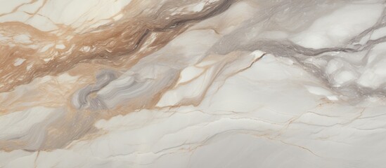 Obraz premium Piece of marble displaying intricate brown and white patterns, ideal for backgrounds or interior design projects