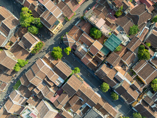 Aerial view of Hoi An ancient town, UNESCO world heritage, in Quang Nam province, Vietnam